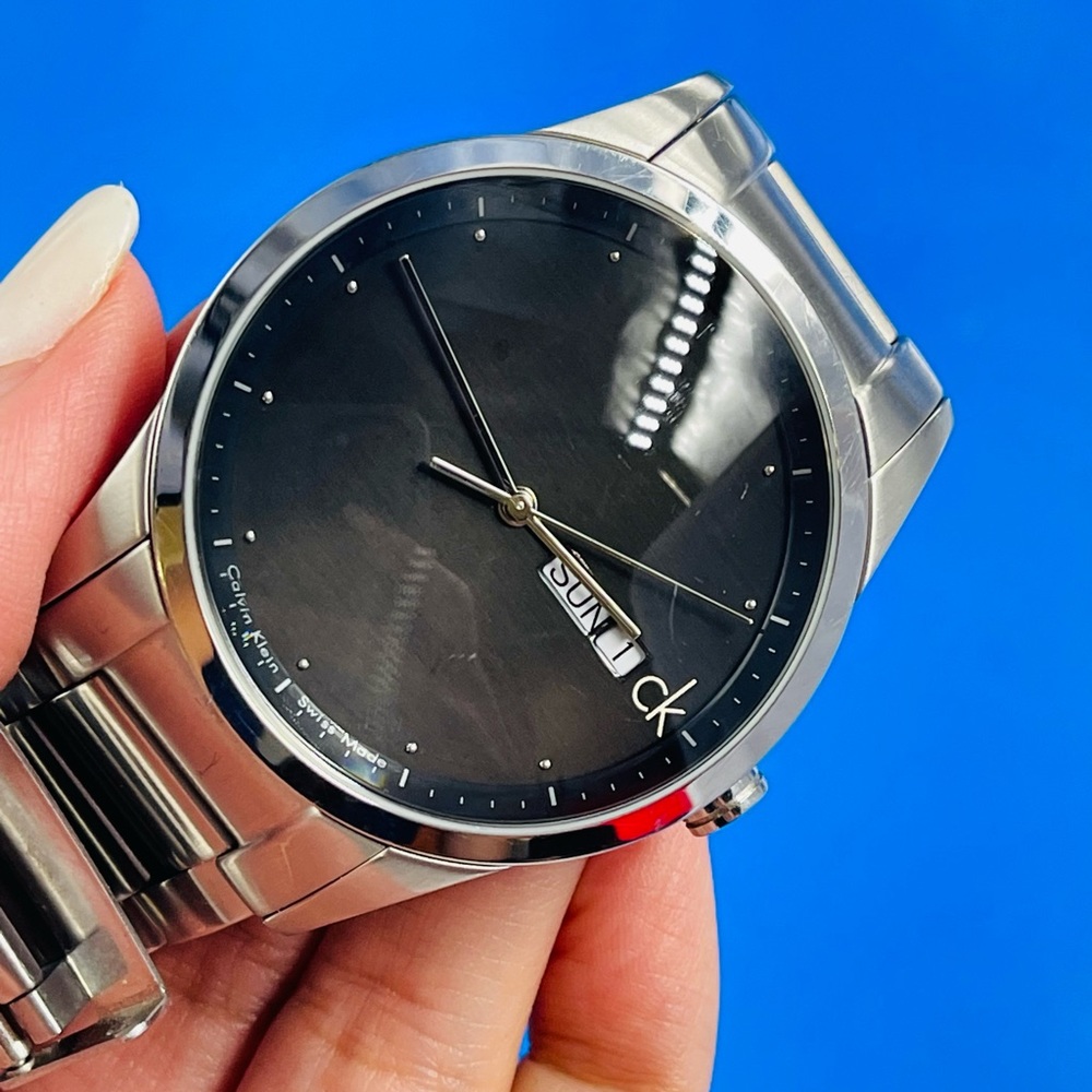 Calvin Klein K22331 Black Dial Stainless Steel Day Date Men’s Watch